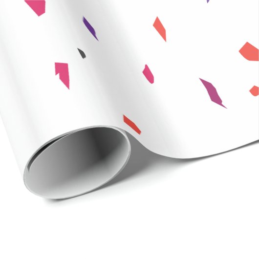 Rosa Gelbe Terrazzo Stücke Geschenkpapier (Rolleneckpunkt)