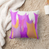 Rosa Gelbe Tulip-Blume Kissen (Decke)