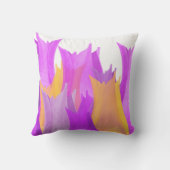 Rosa Gelbe Tulip-Blume Kissen (Rückseite)