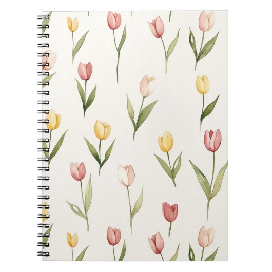 Rosa gelbe Tulpen Blumen   Notizblock (Vorderseite)
