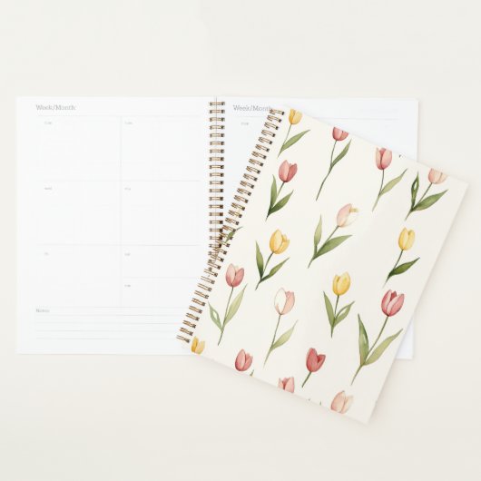 Rosa gelbe Tulpen Blumen Planer (Anzeige)