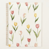 Rosa gelbe Tulpen Blumen Planer (Vorderseite)