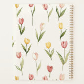 Rosa gelbe Tulpen Blumen Planer (Rückseite)