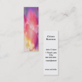 Rosa, gelbe und blaue abstrakte Wolken Mini Visitenkarte (Vorne/Hinten)
