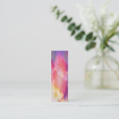 Rosa, gelbe und blaue abstrakte Wolken Mini Visitenkarte (Stehend Vorderseite)