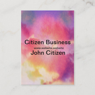 Rosa, gelbe und blaue abstrakte Wolken Visitenkarte