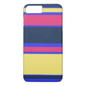 Rosa, gelbe und blaue Streifen Case-Mate iPhone Hülle (Rückseite)