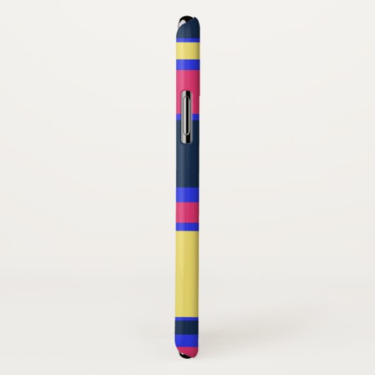 Rosa, gelbe und blaue Streifen Case-Mate iPhone Hülle (Hinten/Rechts)