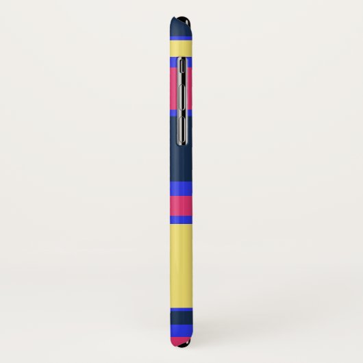 Rosa, gelbe und blaue Streifen Case-Mate iPhone Hülle (Hinten/Links)