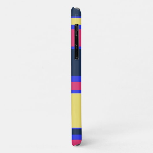 Rosa, gelbe und blaue Streifen Case-Mate iPhone Hülle (Hinten/Links)