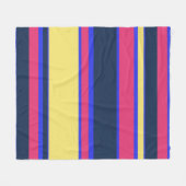 Rosa, gelbe und blaue Streifen Fleecedecke (Vorderseite (Horizontal))