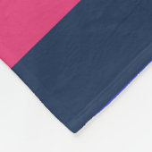 Rosa, gelbe und blaue Streifen Fleecedecke (Ecke)