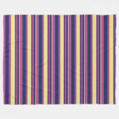 Rosa, gelbe und blaue Streifen Fleecedecke (Vorderseite (Horizontal))