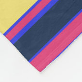 Rosa, gelbe und blaue Streifen Fleecedecke (Ecke)