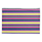 Rosa, gelbe und blaue Streifen Kissenbezug (Rückseite)