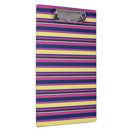 Rosa, gelbe und blaue Streifen Klemmbrett (Rechts)