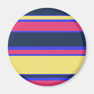 Rosa, gelbe und blaue Streifen Magnet
