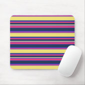 Rosa, gelbe und blaue Streifen Mousepad (Mit Mouse)