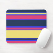 Rosa, gelbe und blaue Streifen Mousepad (Mit Mouse)
