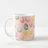 Rosa, Gelbe und Grüne Ostereier Kaffeetasse (Links)