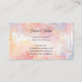 Rosa Gelbe Wasserpfeife Salon Nägel Loyalität Visitenkarte (Vorderseite)