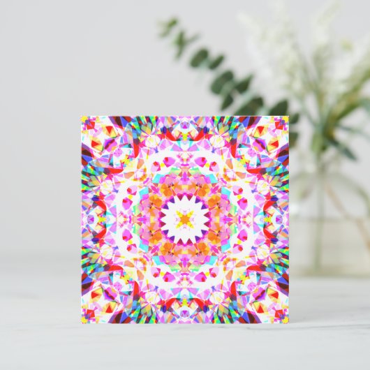 Rosa Gelbe Weihnachtsfeiertage Snowflake (Stehend Vorderseite)