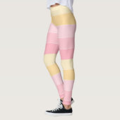 Rosa gelbe weiße Farben Trendy Template Elegant Leggings (Links)