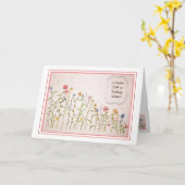 Rosa Gelbe Wildblume Geburtstag Karte (Gelbe Blume)