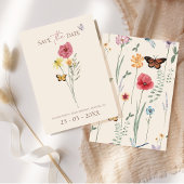 Rosa Gelbe Wildblume WhimsikSave the Date Save The Date