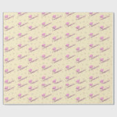 Rosa gelber Abschluss für ihre High School Uni Geschenkpapier (Flach)