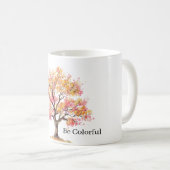 Rosa Gelber Baum Kaffeetasse (VorderseiteRechts)