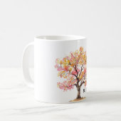 Rosa Gelber Baum Kaffeetasse (Vorderseite Links)