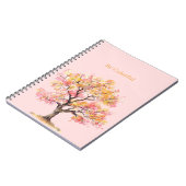 Rosa Gelber Baum Notizblock (Linke Seite)