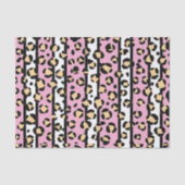 Rosa gelber Leopardenpinstreifen, Papiertüte Seidenpapier (Vorderseite)