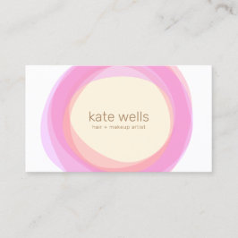 Rosa Gelber Zen Circle Salon Wellness-Center Visitenkarte