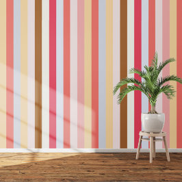 Rosa gelber Zirkus Markierungsstreifen Tapete