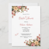 Rosa Gelbes Brautparty Einladung (Vorderseite)