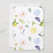 Rosa Gelbes Brautparty Einladung (Rückseite)