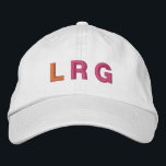Rosa Gelbes Girly-Brautparty Monogramm Bestickte Baseballkappe<br><div class="desc">Diese individuell anpassbare Baseballkappe ist eine stilvolle und lustige Geschenkidee für Brautparty- oder Bachelorettenfeiern. Mit den fett bestickten Initialen in warmen Farbtönen auf einer klassischen weißen Kappe bietet es eine personalisierte Touch, die sowohl modern als auch funktional ist. Diese Kappen sind perfekt für Gruppen-Fotos, Wochenendausflüge oder einfach nur für die...</div>