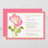 Rosa, gelbes, grünes, weißes einladung (Vorne/Hinten)