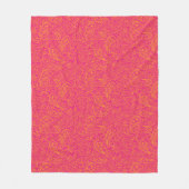 Rosa gelbes Paisley-Muster Fleecedecke (Vorderseite)