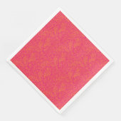 Rosa gelbes Paisley-Muster Serviette (Ecke)