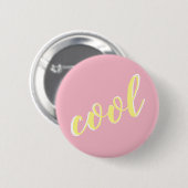 rosa, gelbes und weißes cooles Button (Vorne & Hinten)