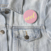 rosa, gelbes und weißes cooles Button (Beispiel)