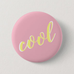 rosa, gelbes und weißes cooles Button