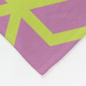 Rosa Gelbes ZigZag Gitter Retro geometrisches Must Fleecedecke (Ecke)