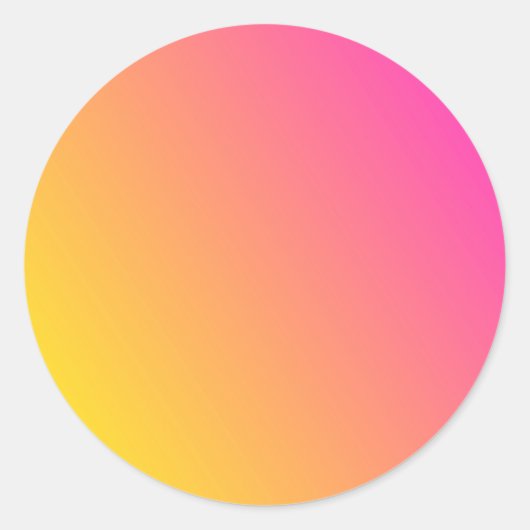 Rosa gelbfarbene Farbskala Runder Aufkleber (Vorderseite)