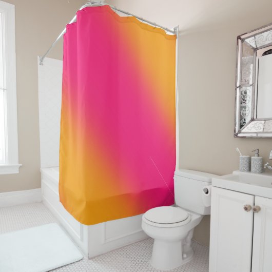 Rosa Gelbfärbung Duschvorhang (Beispiel)