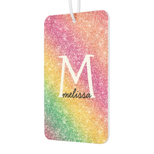 Rosa Gelbgrüner Regenbogen Autolufterfrischer (Links)