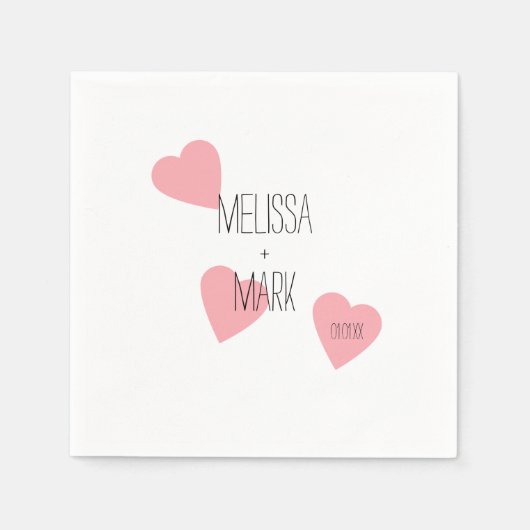 Rosa Gelbhörnchen Monogram Napkins Serviette (Vorderseite)
